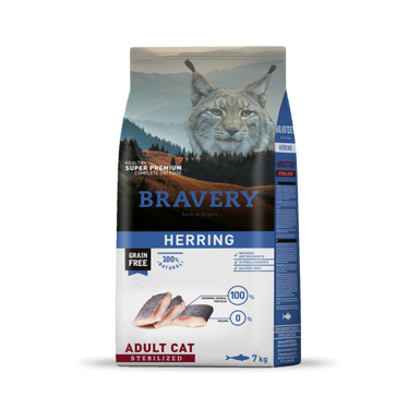 Bravery Gato Adulto Esterilizado Arenque 7k